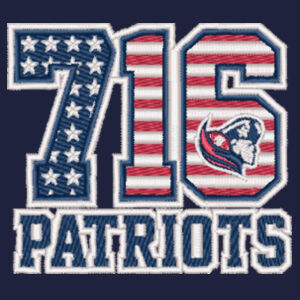 716 Patriots - Sport Wick ® Fleece Short Sleeve Hooded Pullover Design