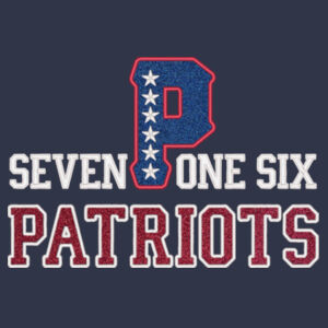 716 Patriots Applique Glitter - Venue Fleece Pullover Hoodie Design