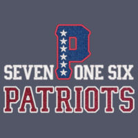 716 Patriots Applique Glitter - Ladies Sueded Cotton Blend Cowl Tee Design