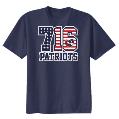 716 Patriots w/Player Name - Youth Heavy Cotton 100% Cotton T Shirt Thumbnail