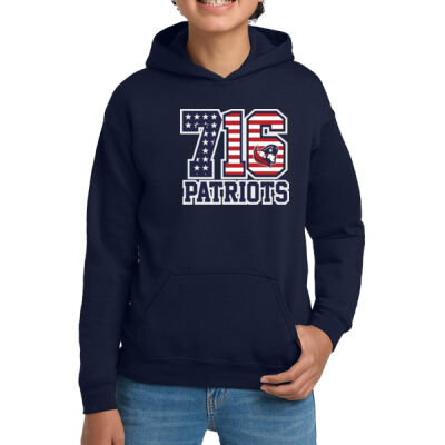 716 Patriots w/Player Name - Youth Heavy Blend Hooded Sweatshirt Thumbnail