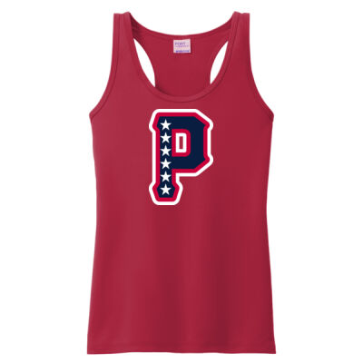 P Patriots w/Player on Back - Ladies Performance Tank Thumbnail