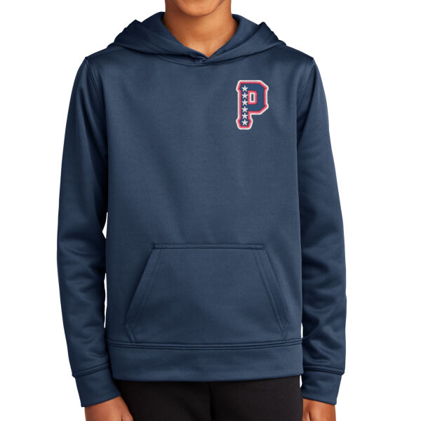 P Patriots Team Hoodie - Youth Performance Fleece Pullover Hooded Sweatshirt Thumbnail
